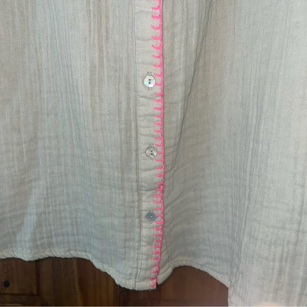 NATURAL LIFE Cream Dress with Pink Trim - Picture 5 of 9